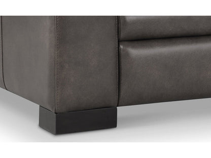 Astoria Top Grain Leather Chair - Gray