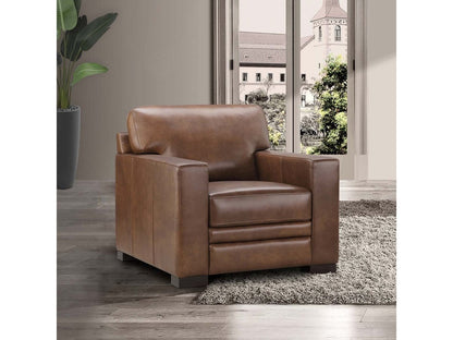 Astoria Top Grain Leather Chair - Brown