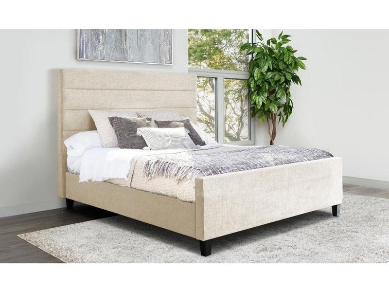 Retro Wood 6-pc Mid Century Upholstered Bedroom Set