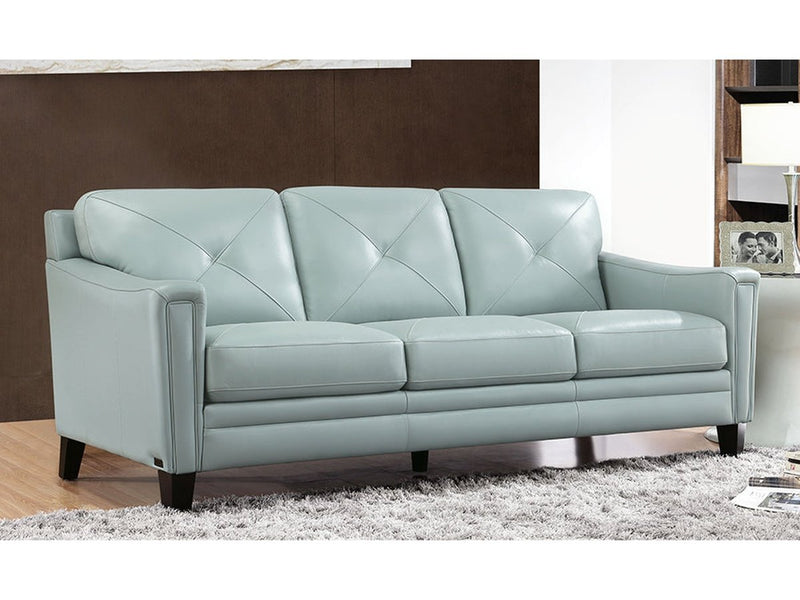 Atmore leather Sofa Blue