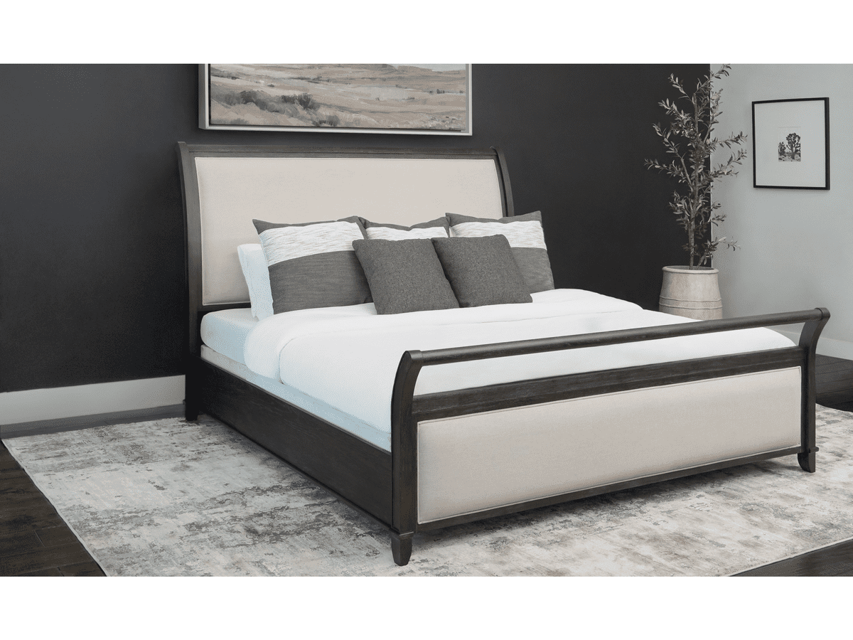 Audrey Sleigh Queen Bed, Gray