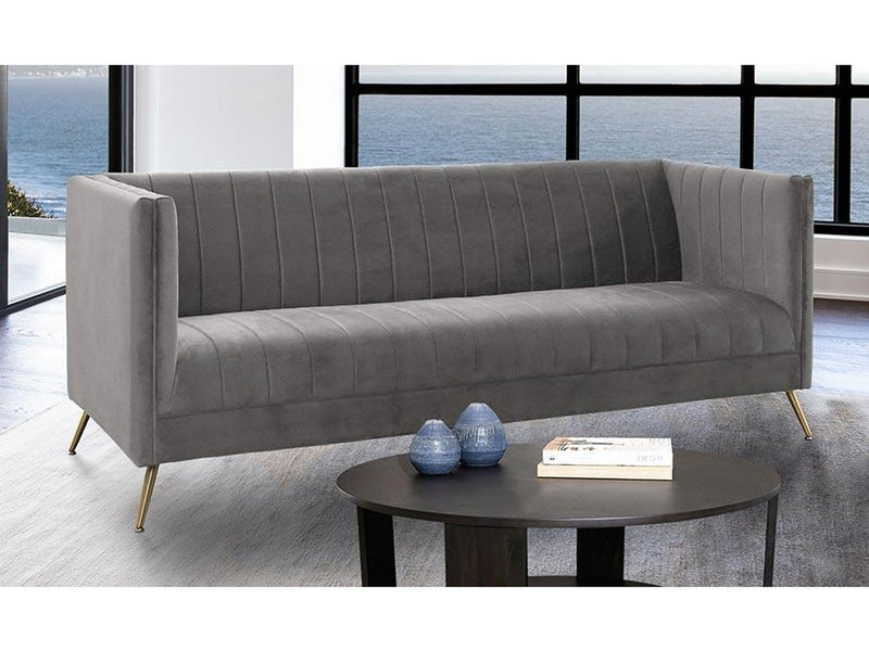 Marbella Velvet Sofa, Grey Default Title