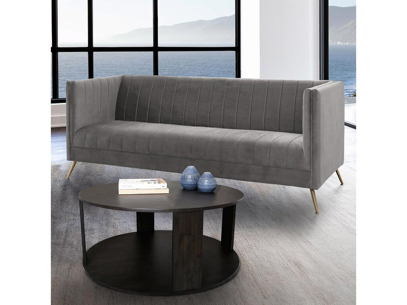 Marbella Velvet Sofa, Grey Default Title