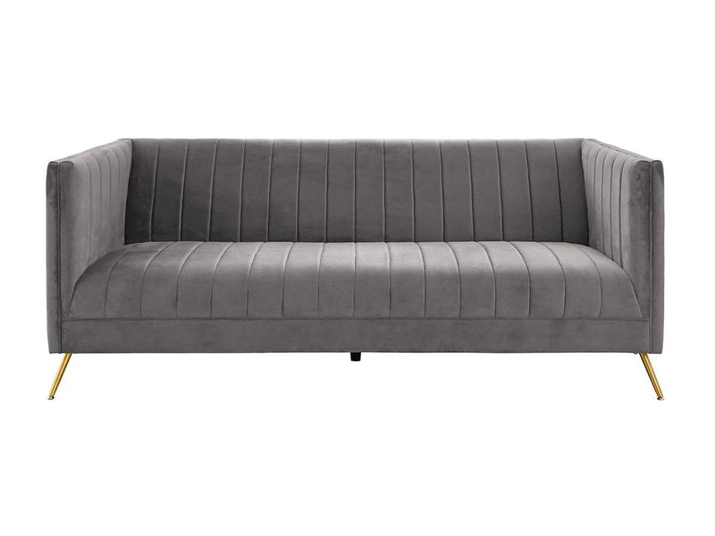 Marbella Velvet Sofa, Grey Default Title
