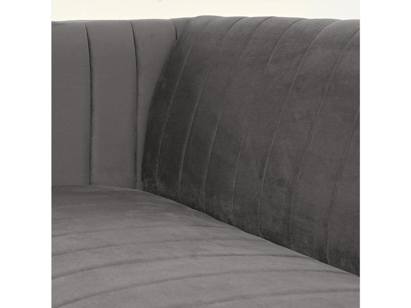 Marbella Velvet Sofa, Grey Default Title