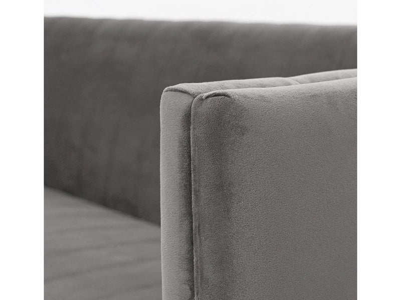 Marbella Velvet Sofa, Grey Default Title