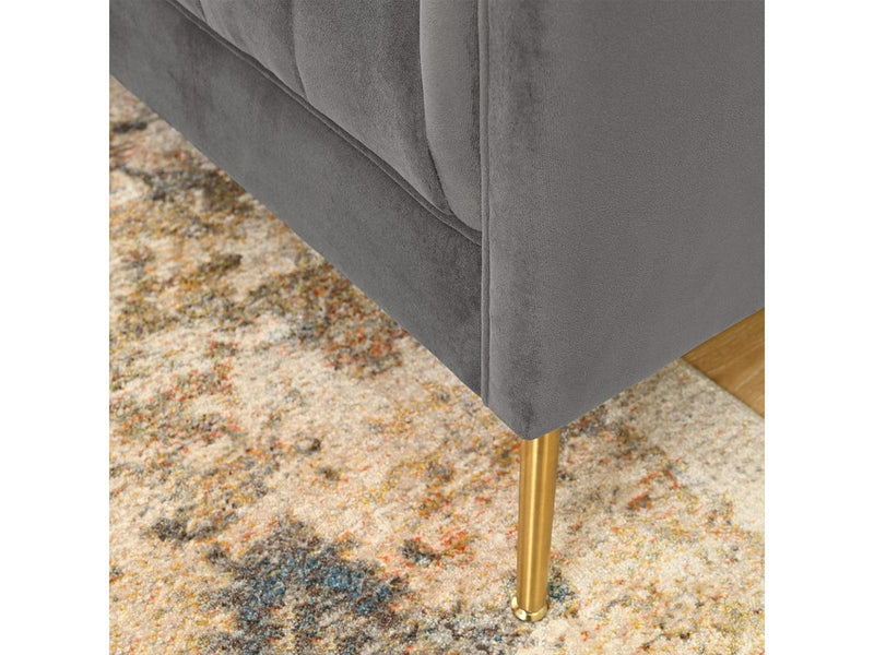 Marbella Velvet Sofa, Grey Default Title