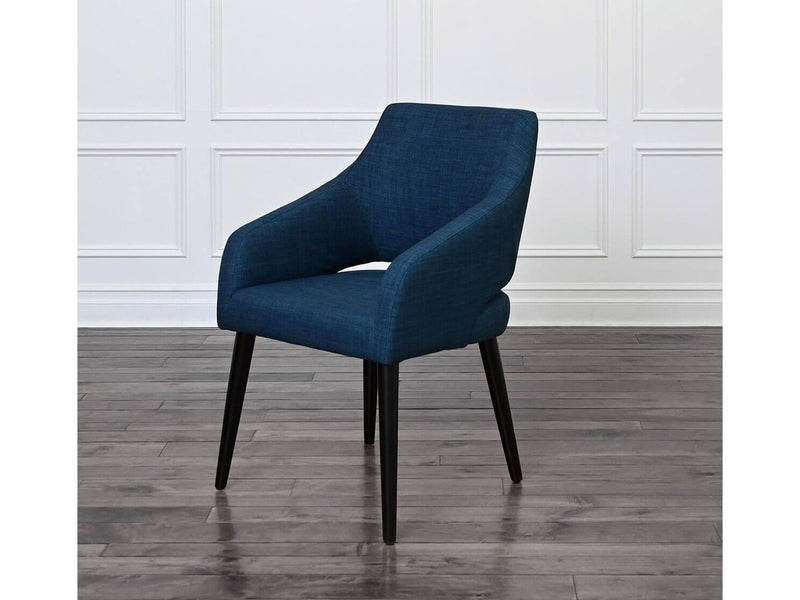 Mansell Linen Dining Chair, Blue Default Title