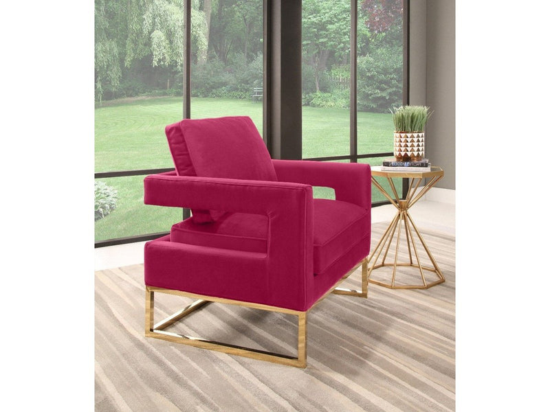 Cromwell Velvet Armchair, Rose Default Title