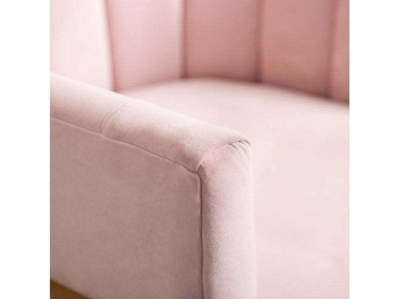 Celine Velvet Accent Chair, Pink Default Title