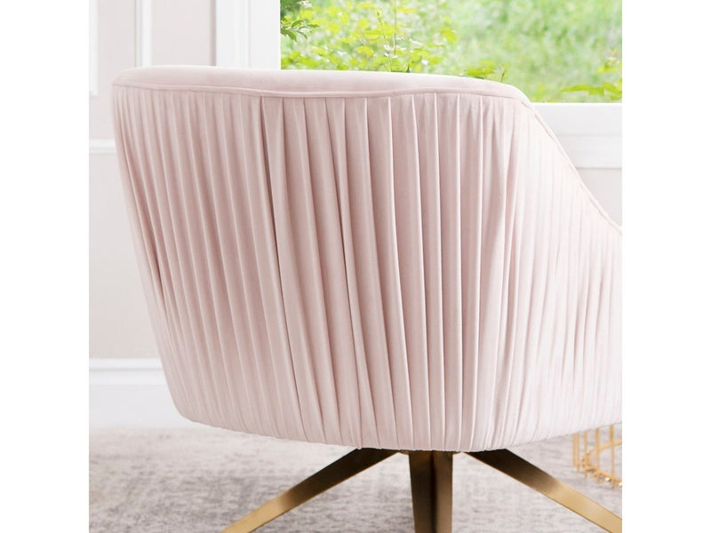 Giana Velvet Swivel Chair, Blush Pink Default Title