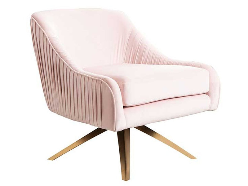 Giana Velvet Swivel Chair, Blush Pink Default Title