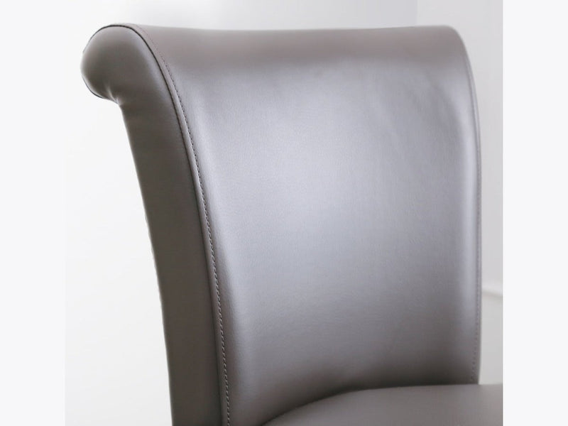 Century Grey Leather Counter Dining Chair Default Title
