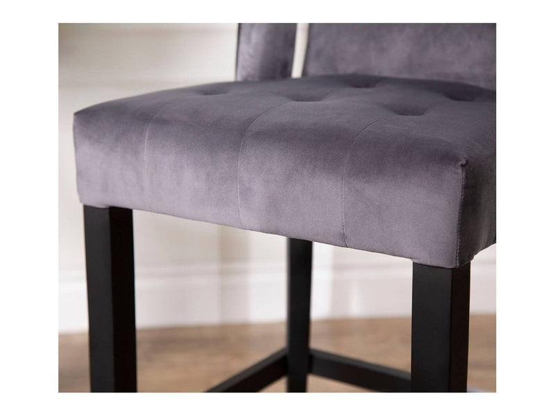 Jemma Velvet Counter Dining Chair, Grey Default Title