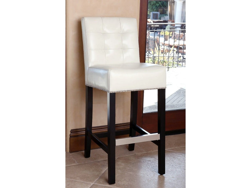 Masimo Leather Bar Dining Chair, Ivory Default Title