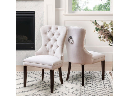 Versailles Tufted Dining Chair, Ivory Default Title
