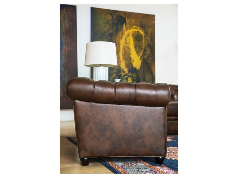 Tuscan Tufted Leather Armchair