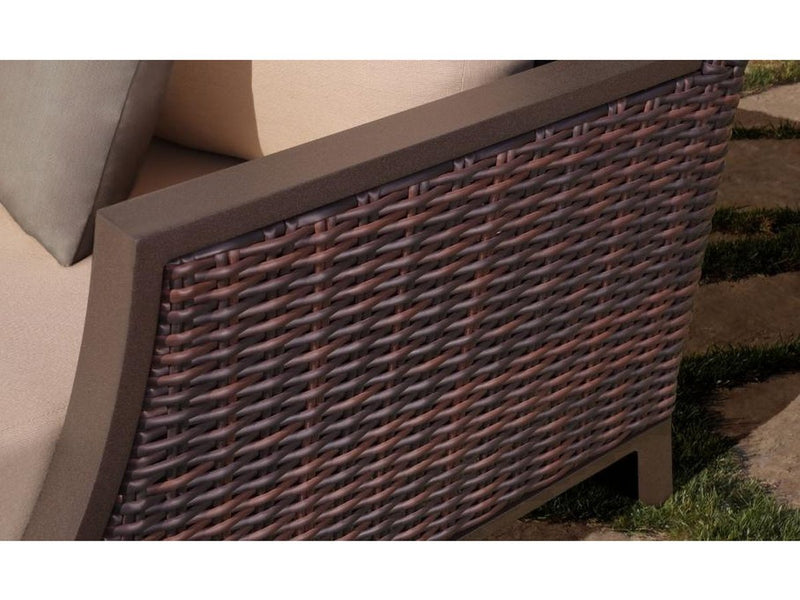 Cassara Outdoor Curved Sectional with Fire Table