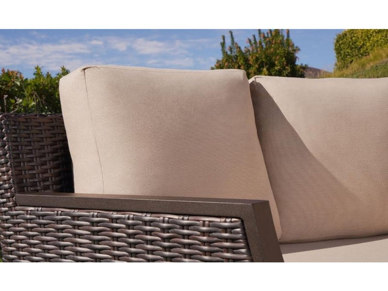 Cassara Outdoor Curved Sectional with Fire Table