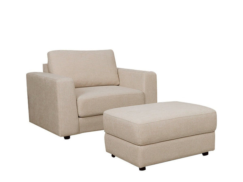 Elliot Fabric Armchair and Ottoman Set