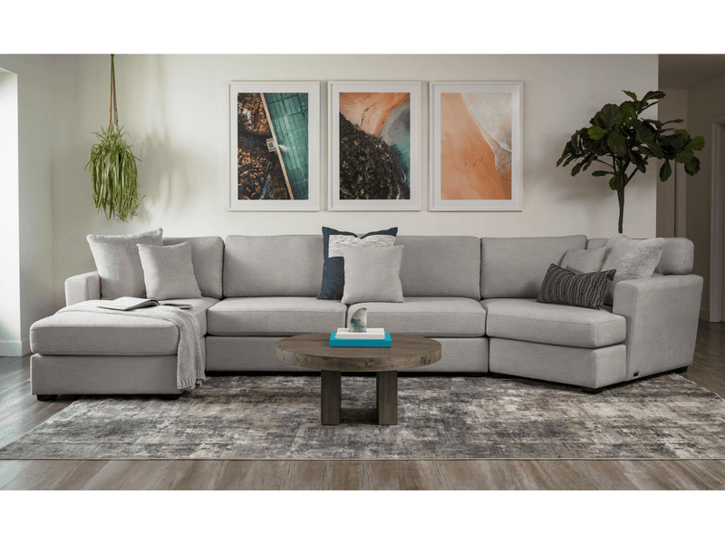 Elliot Fabric Cuddler Sectional