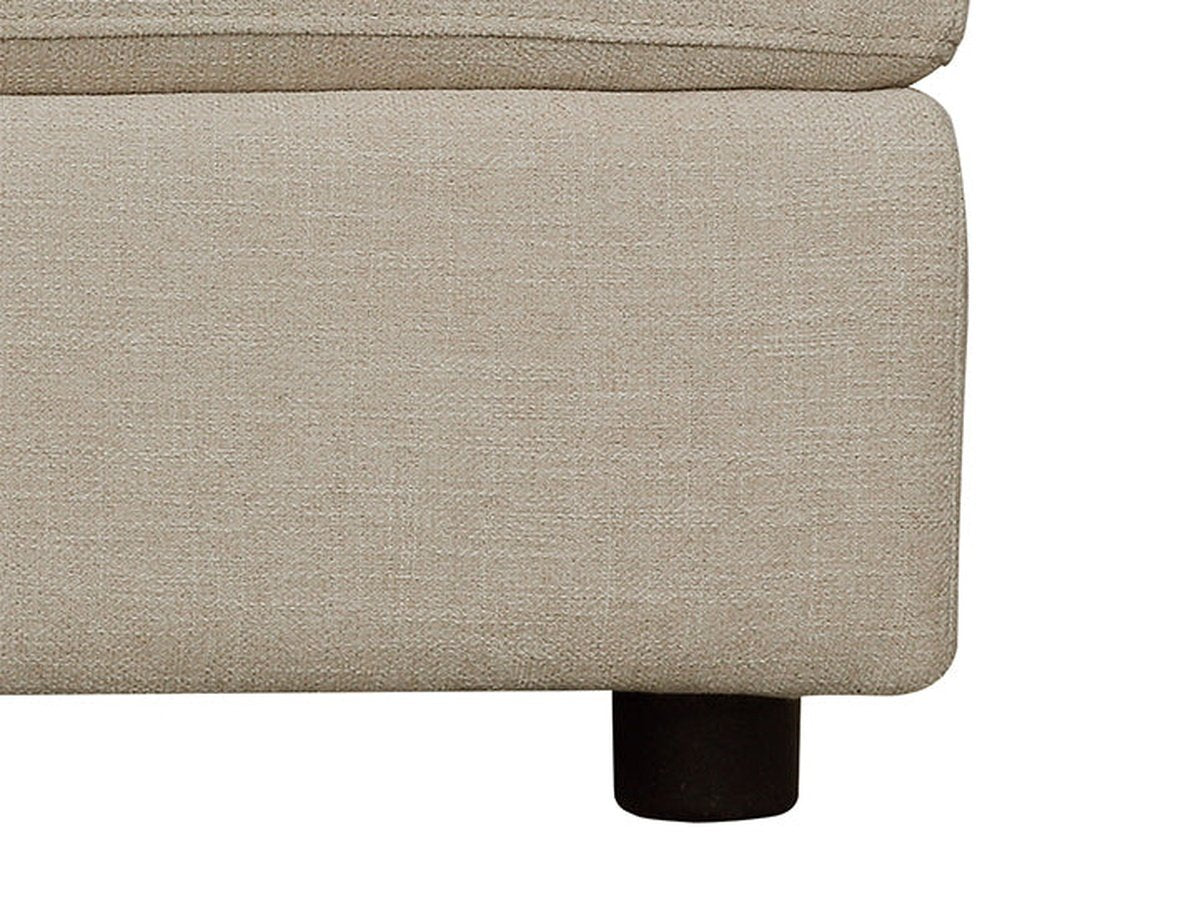 Elliot Fabric Ottoman - Beige