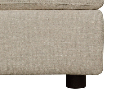 Elliot Fabric Ottoman - Beige