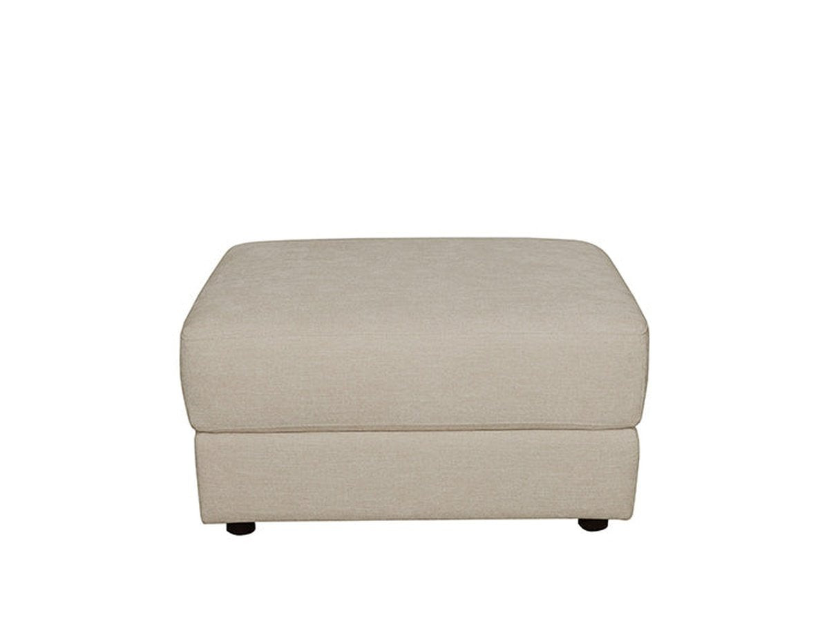 Elliot Fabric Ottoman - Beige