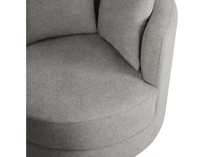 Elliot Fabric Swivel Chair - Light Gray