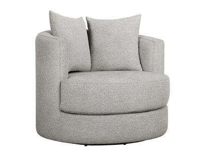 Elliot Fabric Swivel Chair - Light Gray