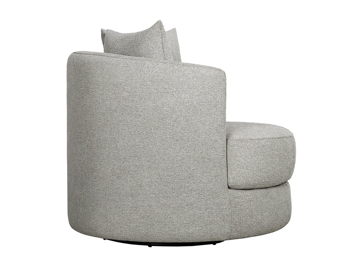 Elliot Fabric Swivel Chair - Light Gray