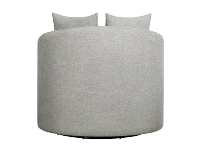 Elliot Fabric Swivel Chair - Light Gray