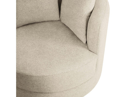 Elliot Fabric Swivel Chair - Beige
