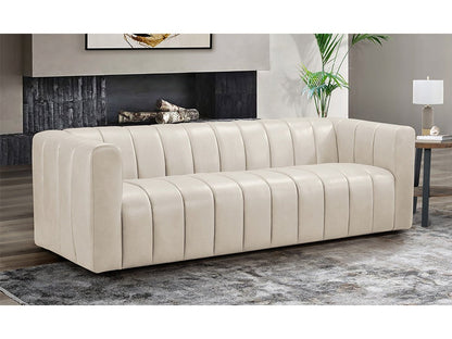 Gianna Leather Sofa - Ivory