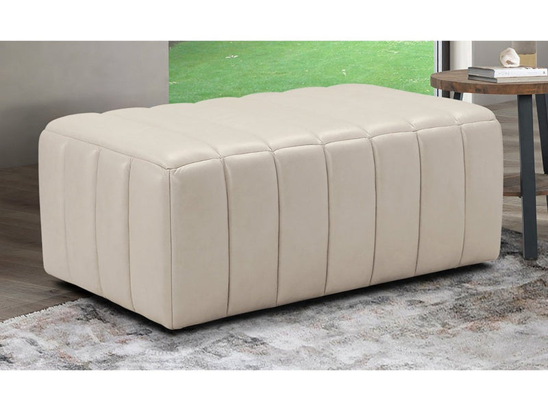 Gianna Leather Ottoman