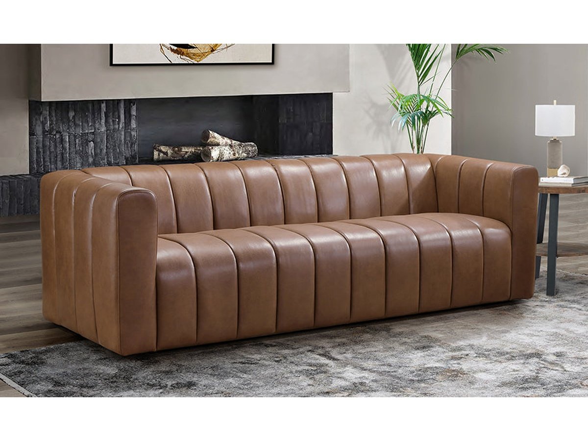 Gianna Leather Sofa - Camel