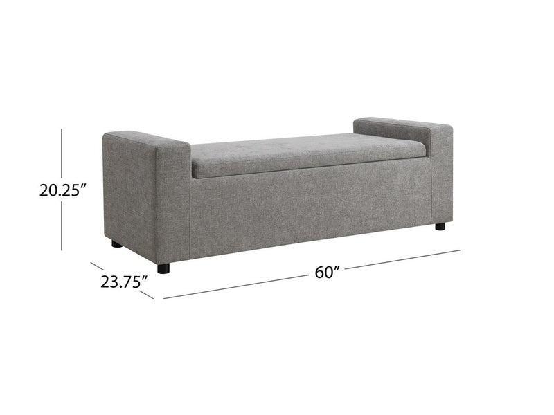 Harlow Channel Bed with Storage Ottoman