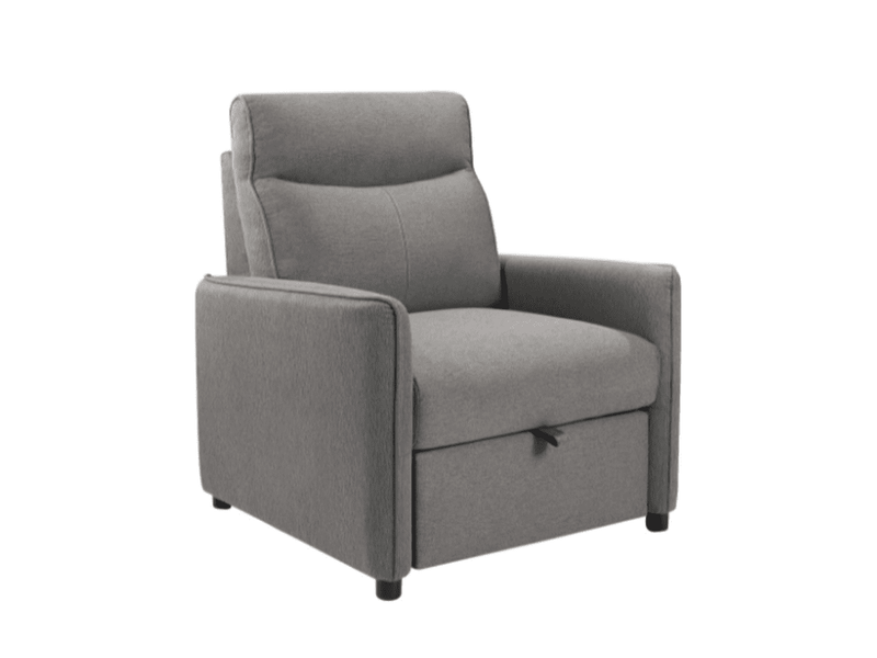 Harper Fabric Chair with Pullout Ottoman