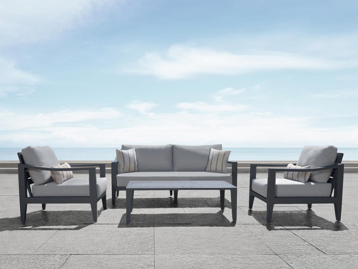 Hyland Hills 4-pc Outdoor Seating Set - Gray Aluminum