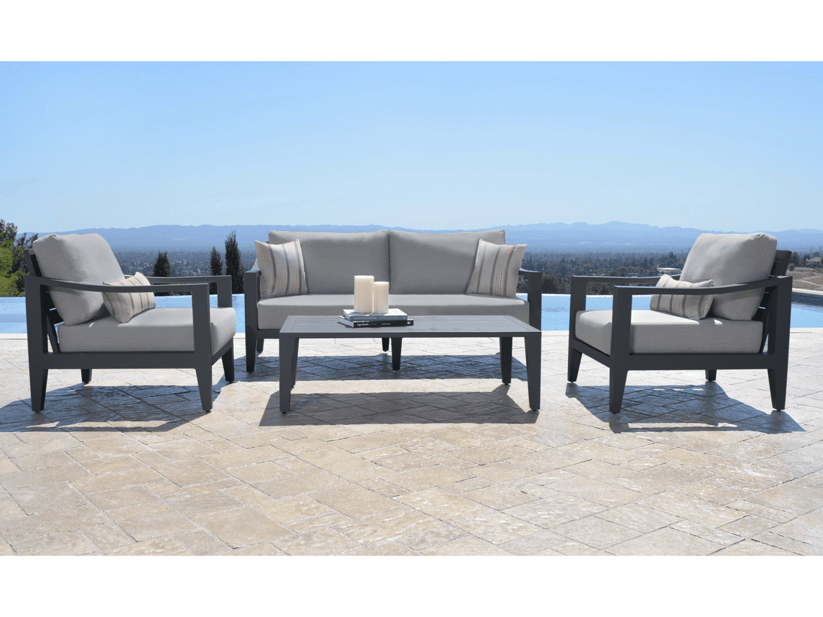 Hyland Hills 4-pc Outdoor Seating Set - Gray Aluminum