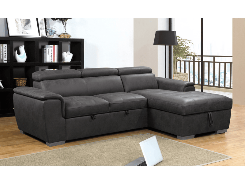 Metro Fabric Storage Sectional with Pullout Bed