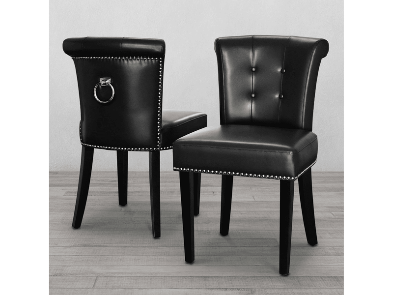 Opheim Faux Leather Dining Chair Set of 2