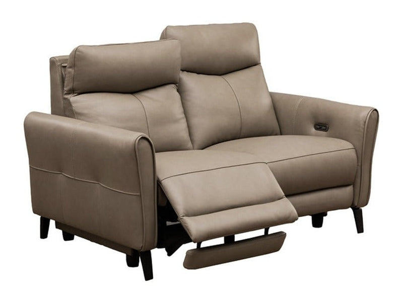 Oswald Leather Power Reclining Loveseat with Power Headrests