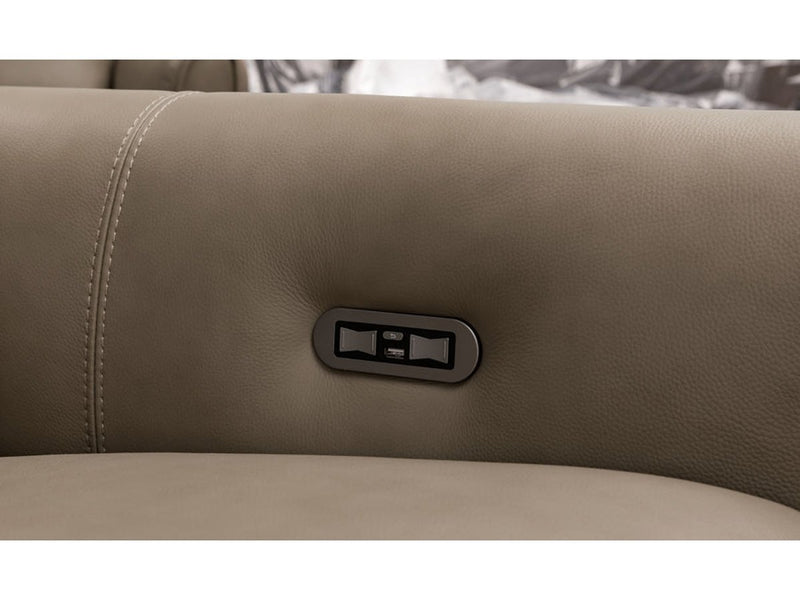 Oswald Leather Power Reclining Sofa with Power Headrests