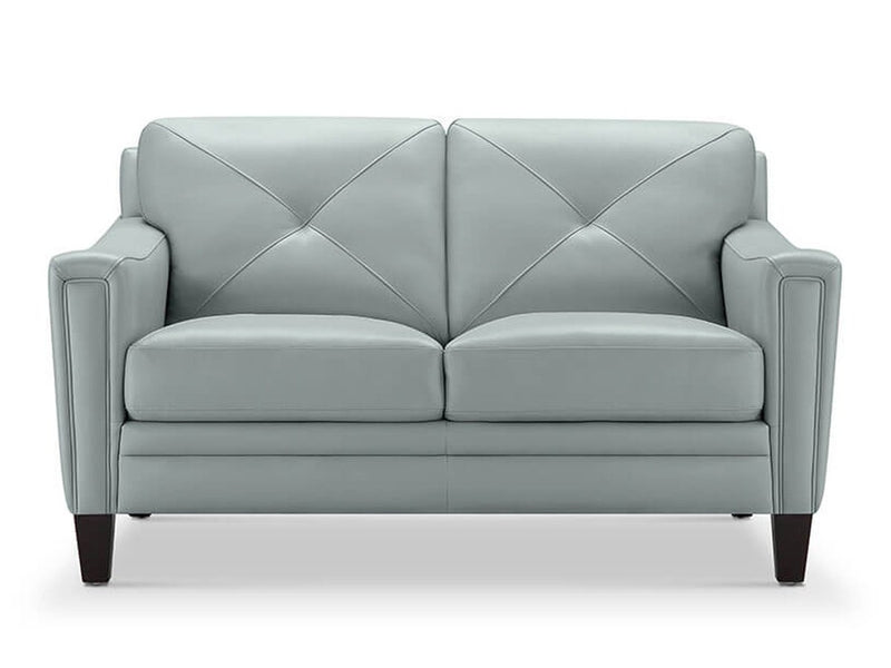 Atmore Leather Loveseat Blue
