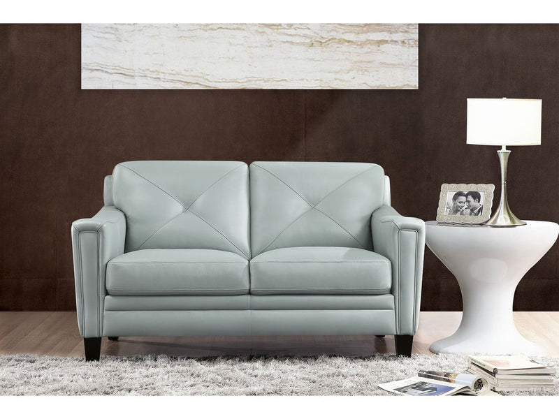 Atmore 3-piece Leather Sofa, Loveseat, & Chair Set, Blue Default Title