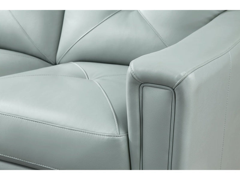 Atmore 3-piece Leather Sofa, Loveseat, & Chair Set, Blue Default Title