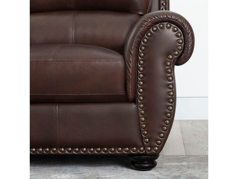 Austin Leather Sofa, Brown Default Title