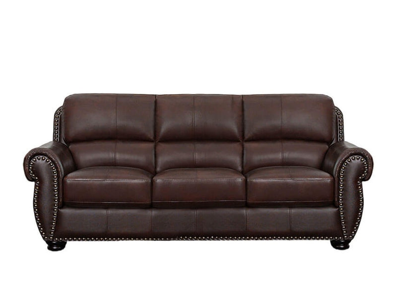 Austin Leather Sofa, Brown Default Title