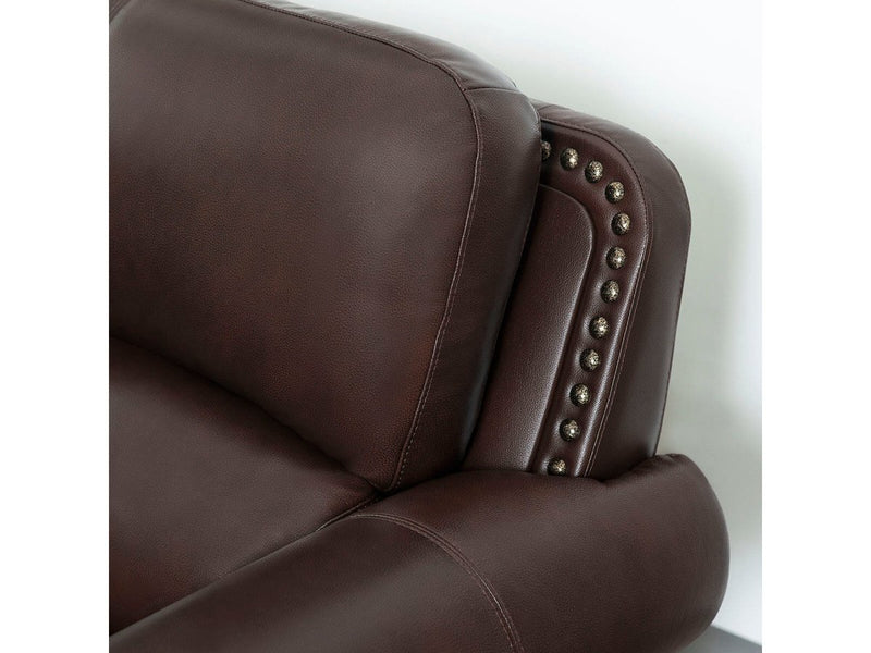 Austin Leather Sofa, Brown Default Title